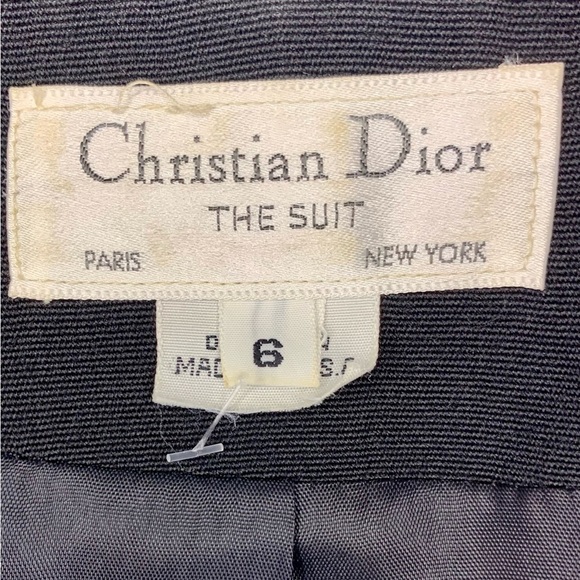 Vintage Christian Dior “The Suit” Women’s Black Tuxedo Blazer size 6! - Picture 12 of 13